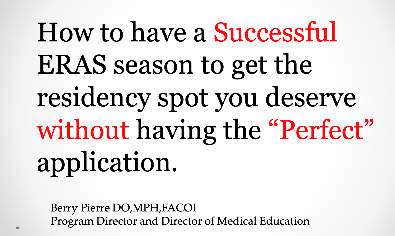 ERAS Webinar